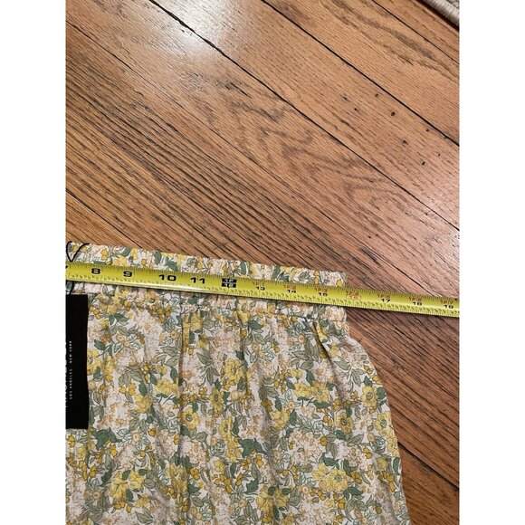 Rachel Zoe Elastic Waist Mini Rayon Ruffled Skirt Yellow Spring Size Medium NEW - Picture 3 of 8